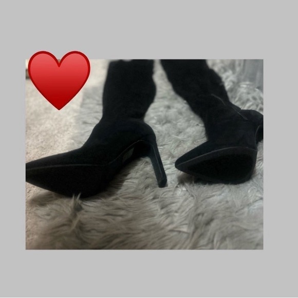 Vegan Suede over the knee boots- NEW - Picture 5 of 6